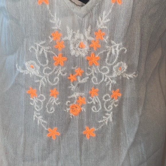 Free People Embroidered Oversized Tank Top size Small - Picture 6 of 9